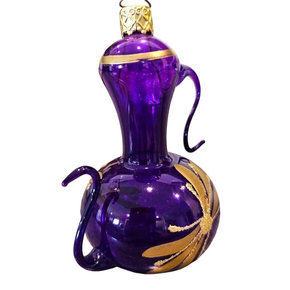 Vintage MCM Old World Christmas‎ OWC Purple Cruet Blown Glass Ornament Delicate - Picture 3 of 10